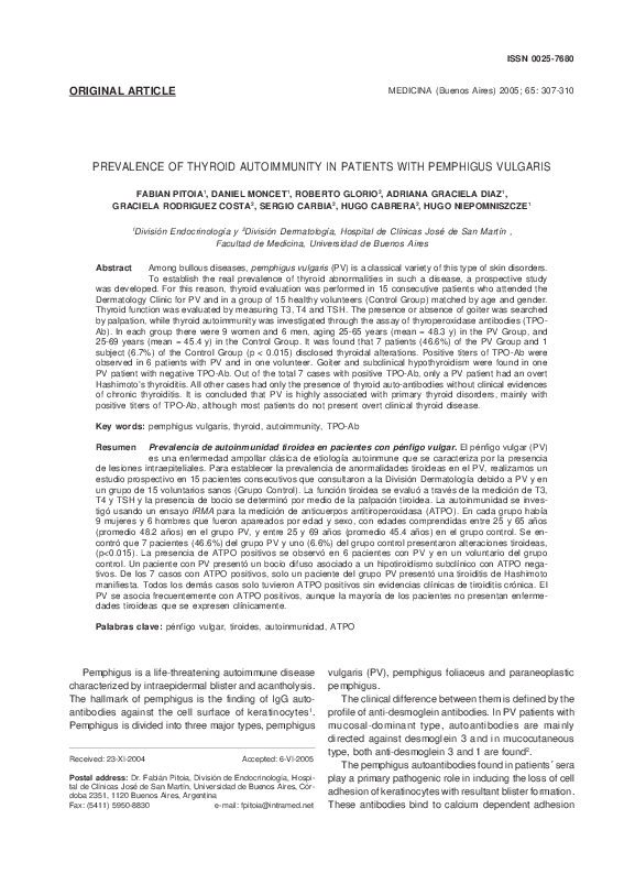 (PDF) Prevalence of Thyroid Autoimmunity in Patients with ...