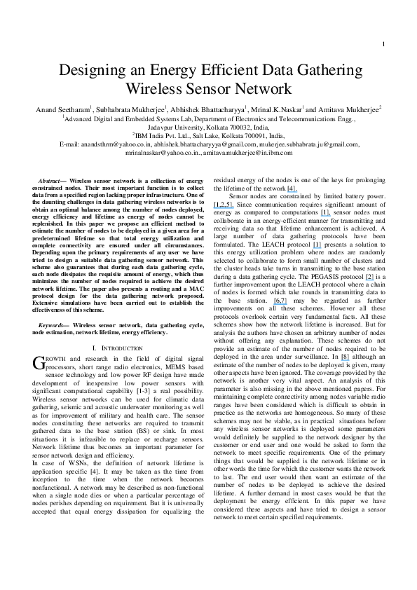 (PDF) Designing an Energy Efficient Data Gathering Wireless Sensor Network