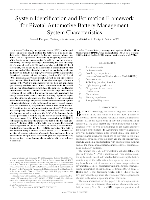(PDF) System Identification and Estimation Framework for Pivotal ...
