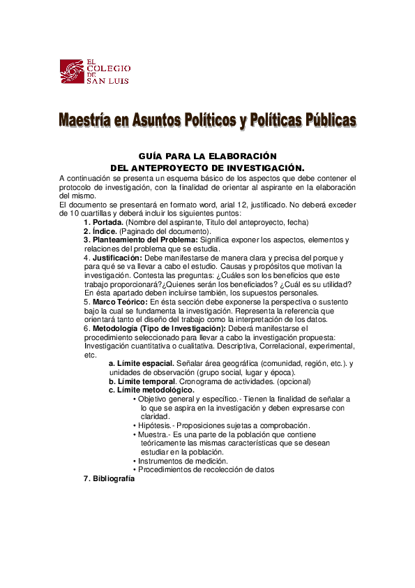 (PDF) GUÍA PARA LA ELABORACIÓN DEL ANTEPROYECTO DE INVESTIGACIÓN