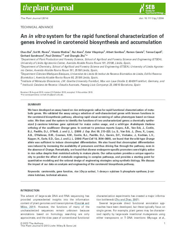 (PDF) In Vitro System for the Rapid Functional Characterization of ...