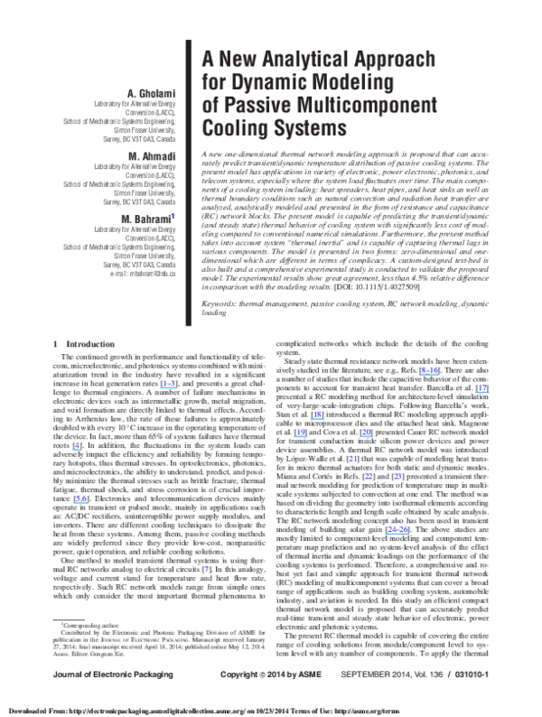 (PDF) A New Analytical Approach for Dynamic Modeling of Passive Multi ...