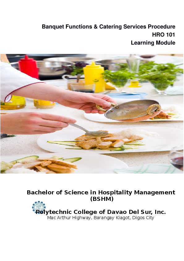 Doc Banquet Functions Catering Services Procedures Bong Lacaden Academia Edu
