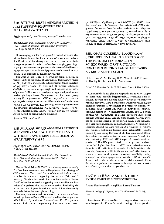 (PDF) Structural brain abnormalities in first episode schizophrenia ...