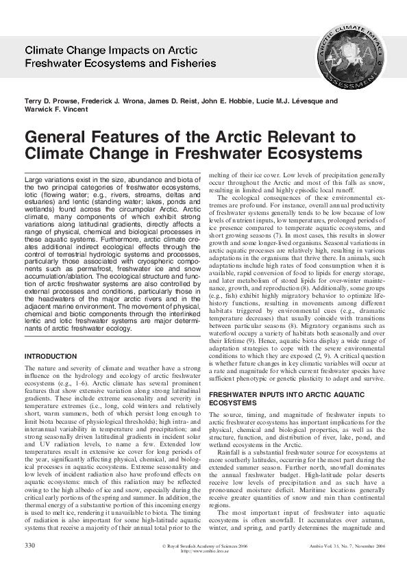 (PDF) General Features of the Arctic Relevant to Climate Change in ...