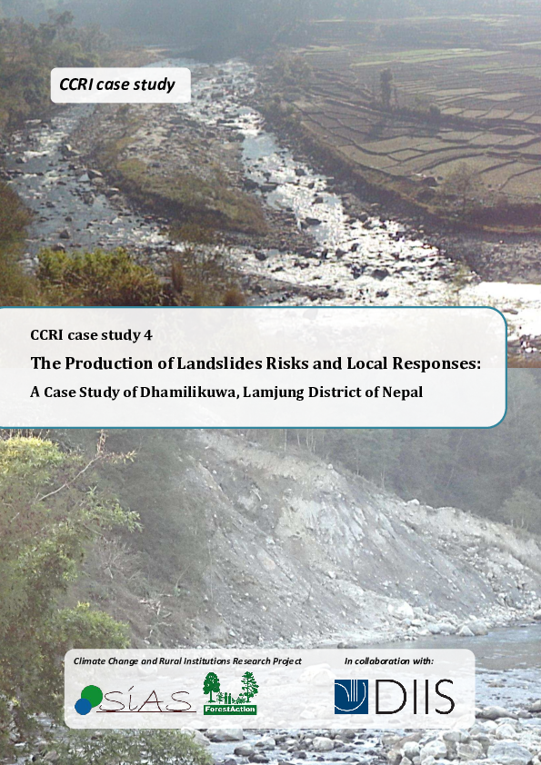 The Production of Landslides Risks and Local Responses: A Case Study of ...
