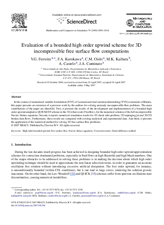 (PDF) Evaluation of a bounded high order upwind scheme for 3D ...