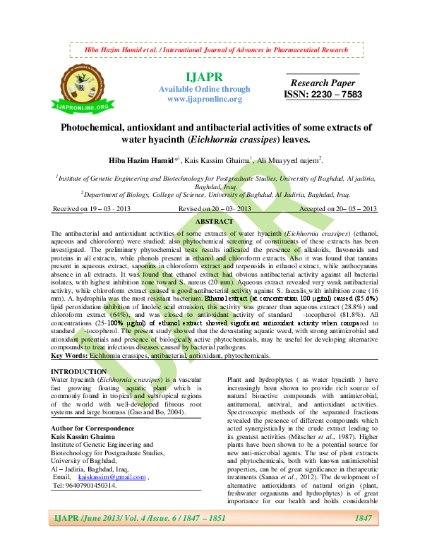 Antioxidant activity research papers image