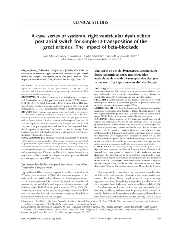 (PDF) A case series of systemic right ventricular dysfunction post ...