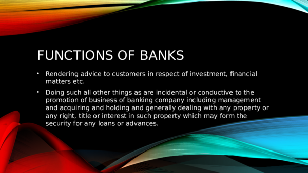 (PPT) Functions of banks