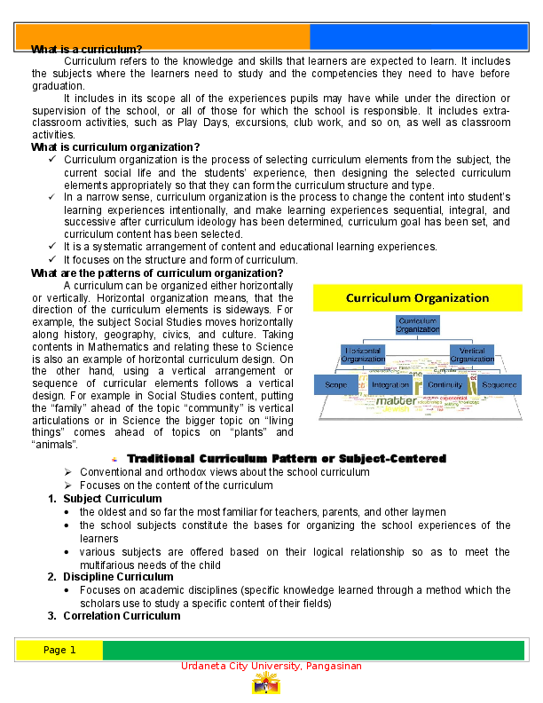 (DOC) Patterns of Curriculum Organization Jan Sar Academia.edu