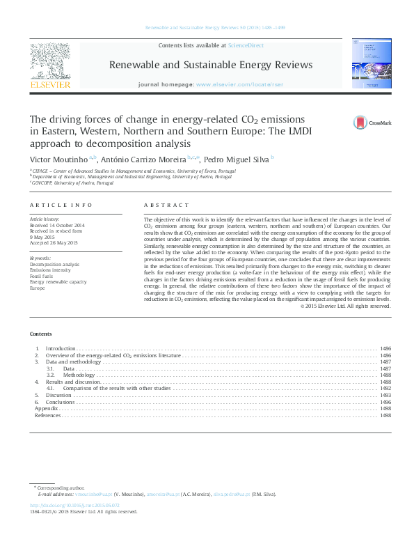 (PDF) The driving forces of change in energy-related CO2 emissions in ...