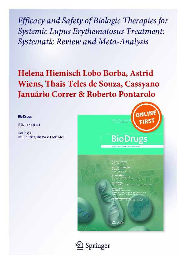 (PDF) Efficacy and Safety of Biologic Therapies for Systemic Lupus ...
