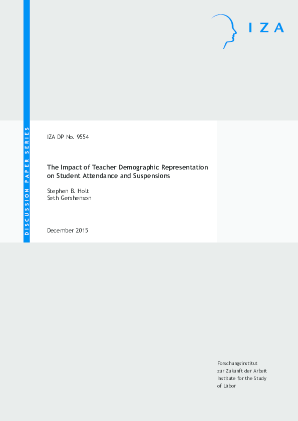 (PDF) The Impact of Teacher Demographic Representation on Student ...