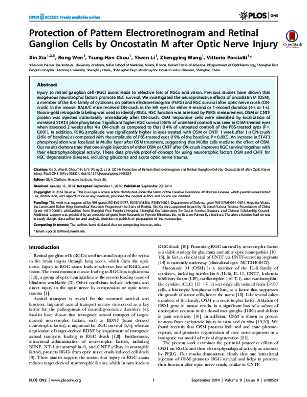 (PDF) Protection of Pattern Electroretinogram and Retinal Ganglion ...