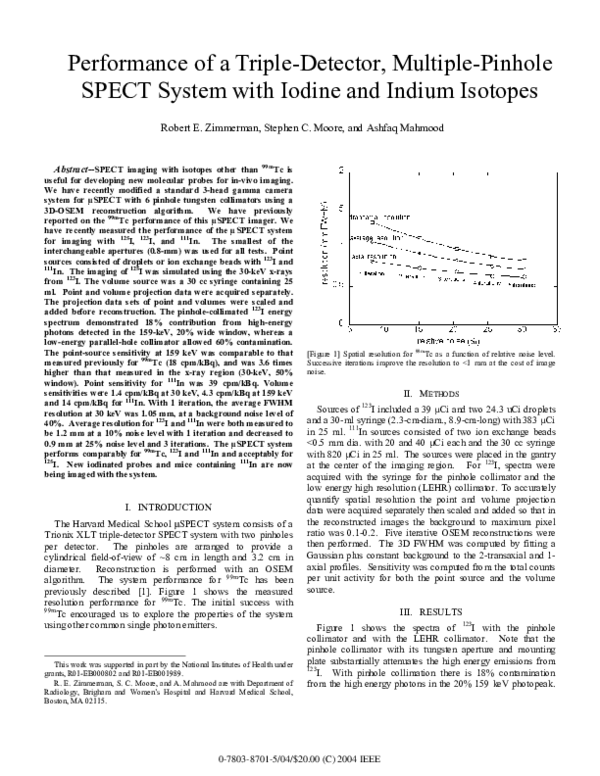 (PDF) Performance of a triple-detector, multiple-pinhole SPECT system ...