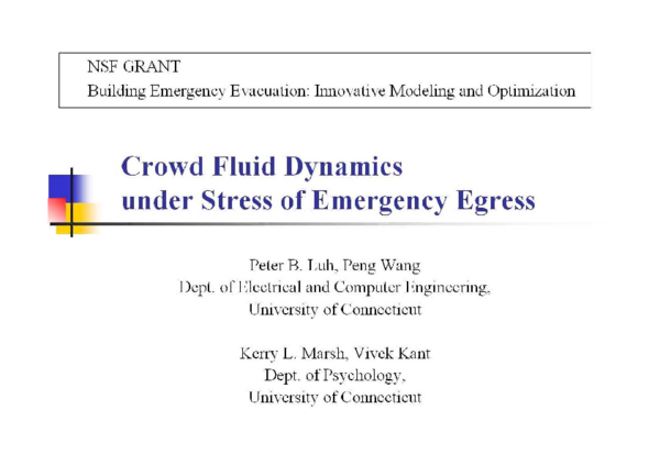 (PDF) Crowd Fluid Dynamics Under Stress of Emergency Egress