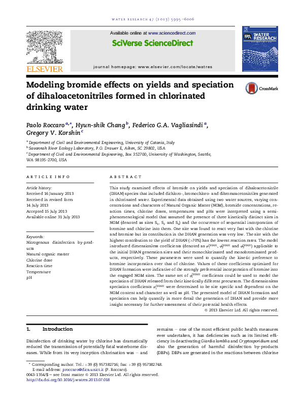 (PDF) Modeling bromide effects on yields and speciation of