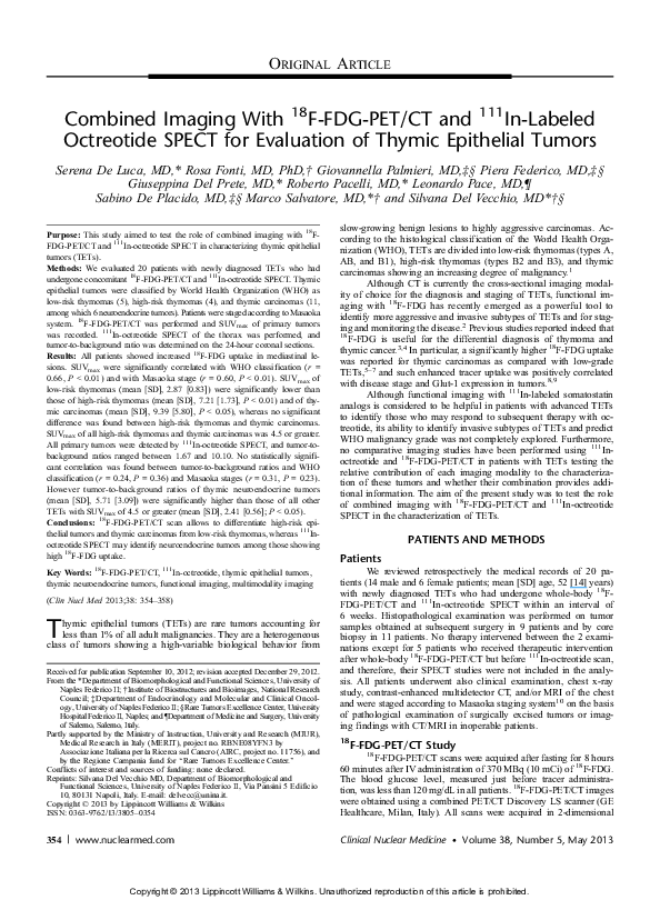 (PDF) Combined imaging with 18F-FDG-PET/CT and 111In-labeled octreotide ...