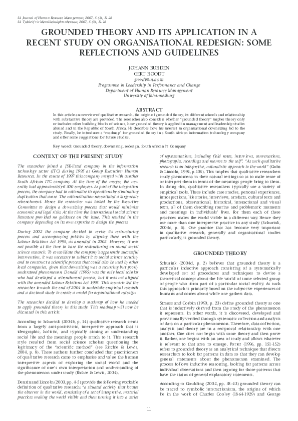 (PDF) Grounded theory and its application in a recent study on ...