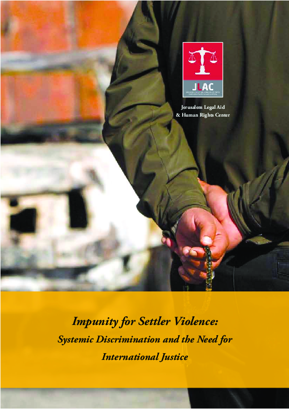 (PDF) Impunity for Settler Violence: Systemic Discrimination and the ...