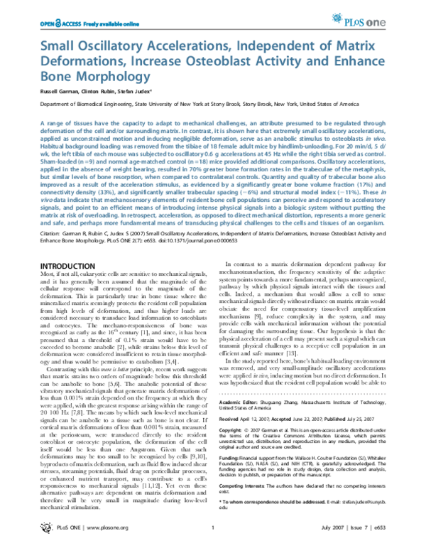 (PDF) Small Oscillatory Accelerations, Independent of Matrix ...