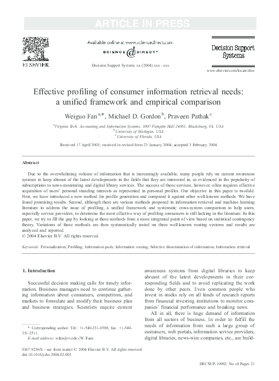 (PDF) Effective profiling of consumer information retrieval needs: a ...