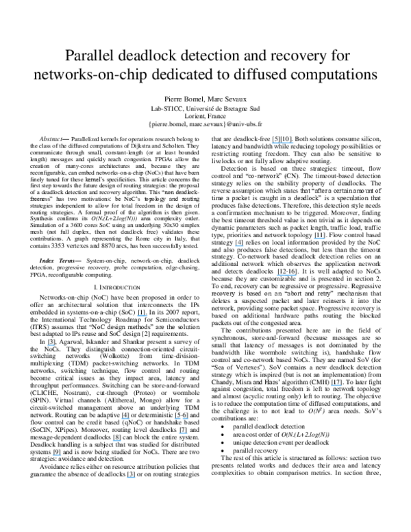 (PDF) Parallel Deadlock Detection and Recovery for Networks-on-Chip ...