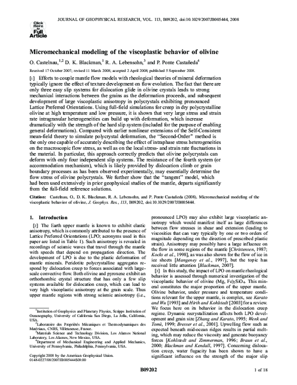 (PDF) Micromechanical modeling of the viscoplastic behavior of ...