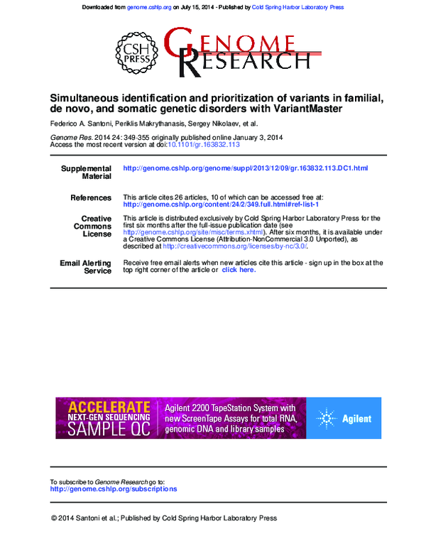 (PDF) Simultaneous identification and prioritization of variants in ...