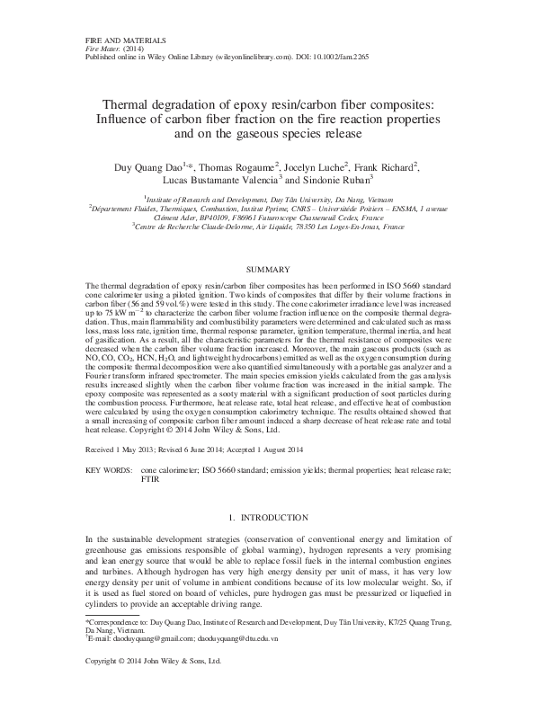 (PDF) Thermal degradation of epoxy resin/carbon fiber composites