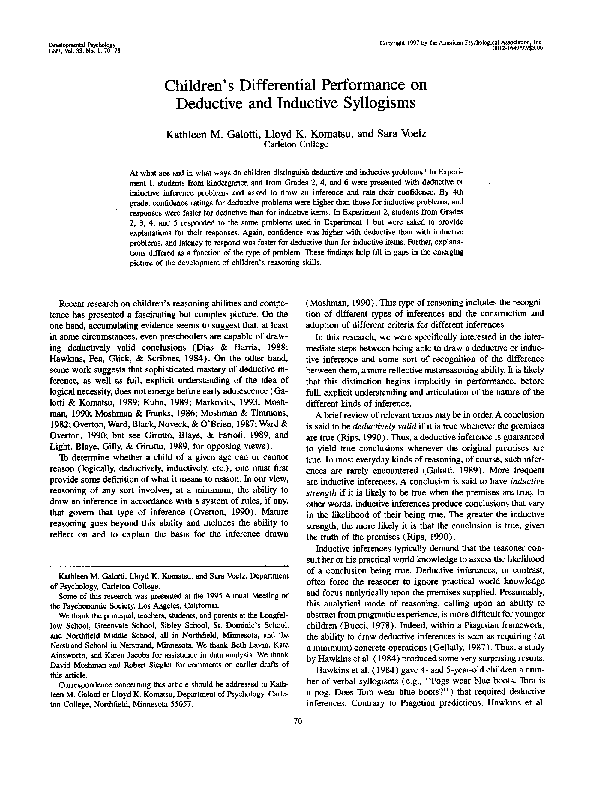 (PDF) Children's differential performance on deductive and inductive ...