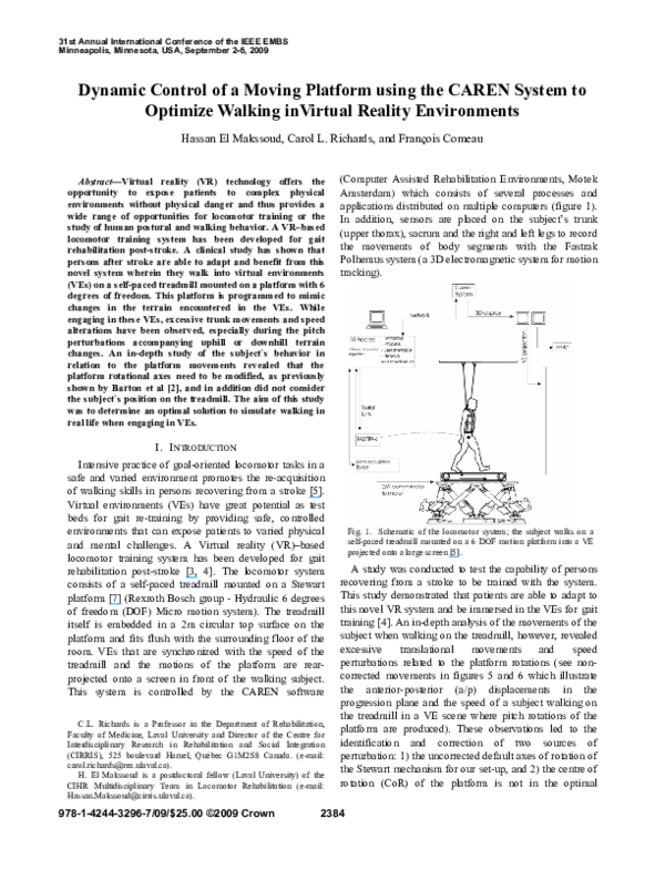 (PDF) Dynamic control of a moving platform using the CAREN system to ...