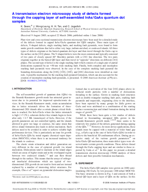 (PDF) Transmission electron microscopy study of defects in AlN crystals ...