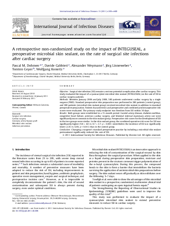 (PDF) A retrospective non-randomized study on the impact of INTEGUSEAL ...