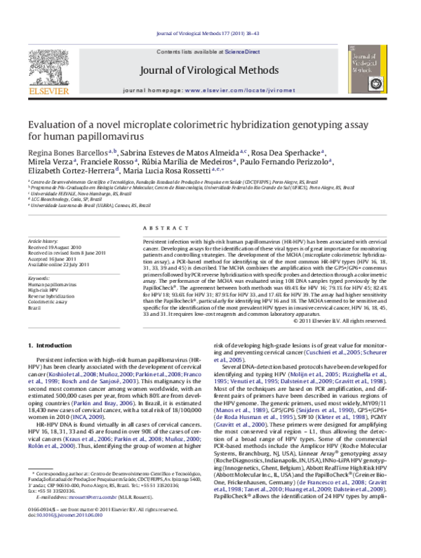 (PDF) Evaluation of a novel microplate colorimetric hybridization