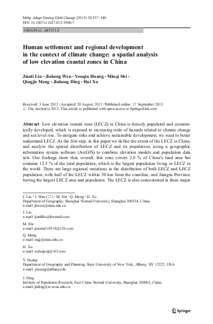 (PDF) Human settlement and regional development in the context of ...