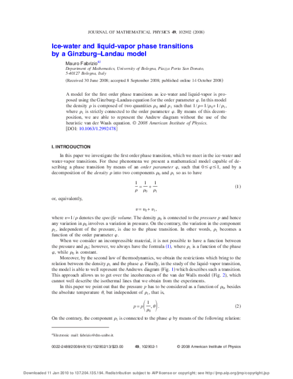 Pdf A Phase Field Model For A Solid Liquid Phase Transition