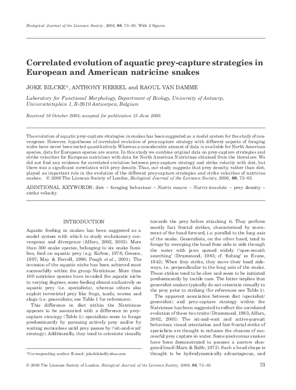 Pdf Correlated Evolution Of Aquatic Prey Capture Strategies In Photo Inspiration