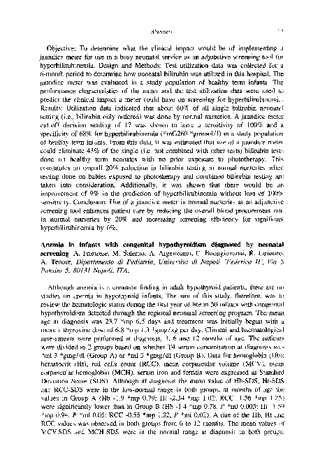 Congenital hypothyroidism test image