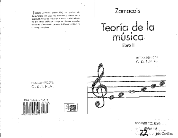 (PDF) Teorìa de la mùsica tomo 2. Autor, Joaquìn Zamacois.