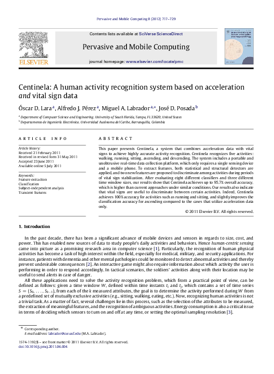 (PDF) Centinela: A human activity recognition system based on ...