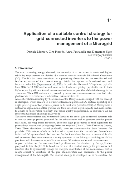 (PDF) Application of a Suitable Control Strategy for Grid-Connected ...