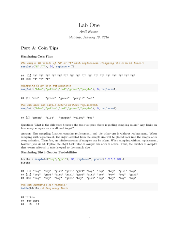 (PDF) Lab One