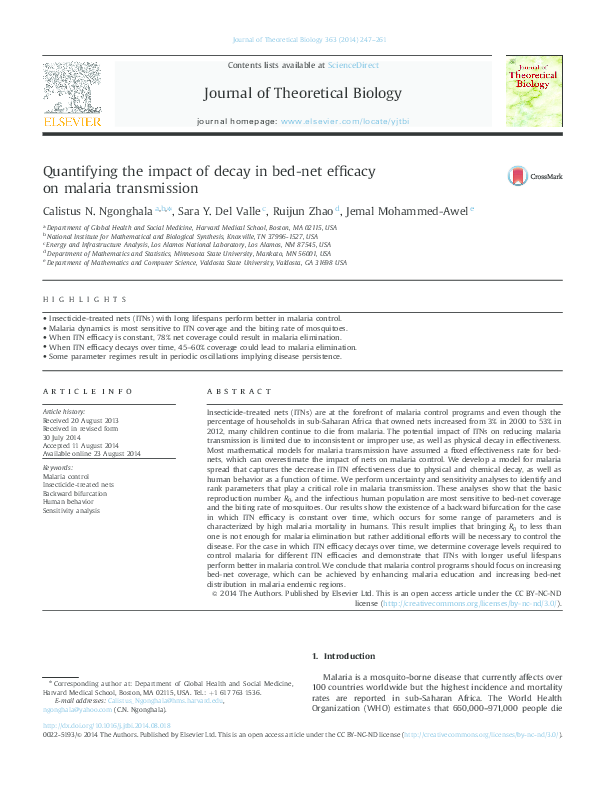 (PDF) Quantifying the impact of decay in efficacy on malaria