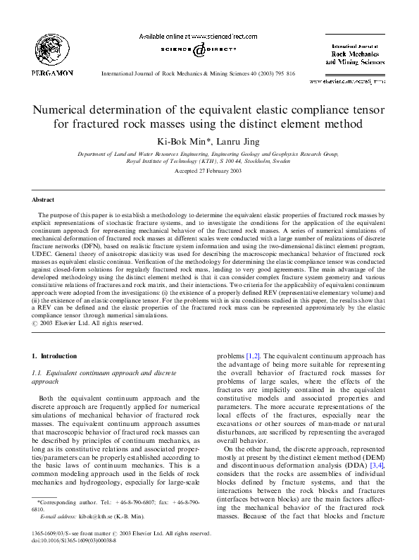 (PDF) Numerical determination of the equivalent elastic compliance ...