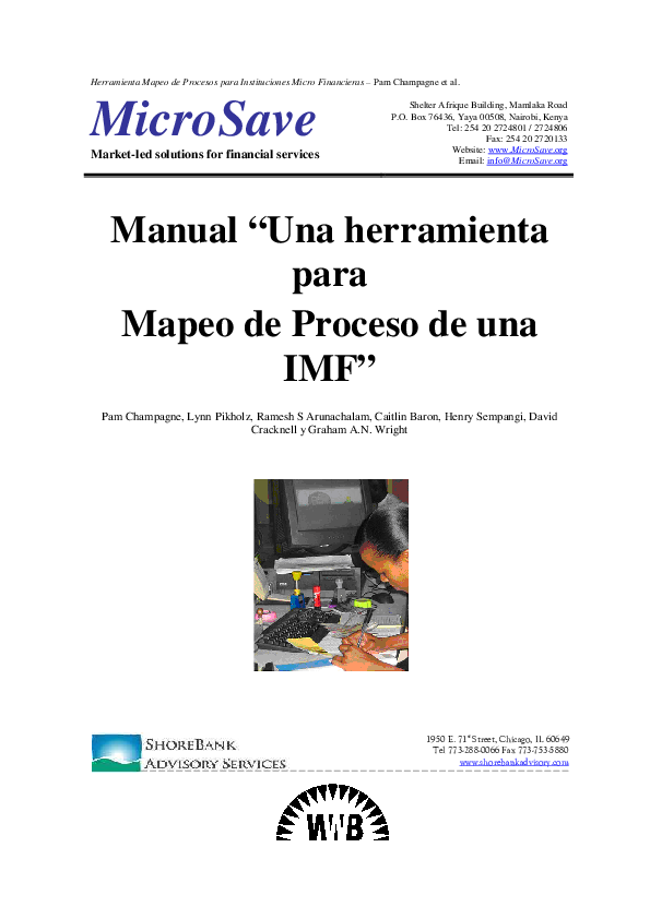 MicroSave Market-led solutions for financial services Manual 