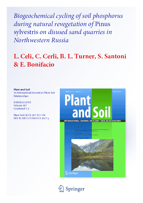 (PDF) Biogeochemical cycling of soil phosphorus during natural ...