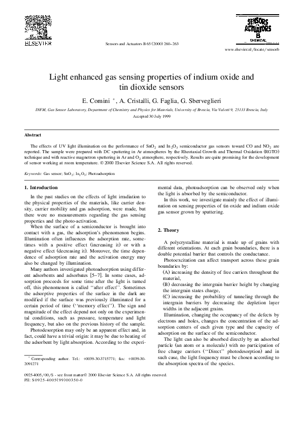 (PDF) Light enhanced gas sensing properties of indium oxide and tin ...