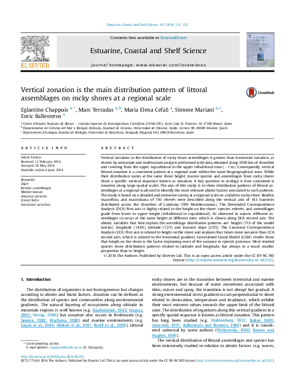 (PDF) Vertical zonation is the main distribution pattern of littoral ...
